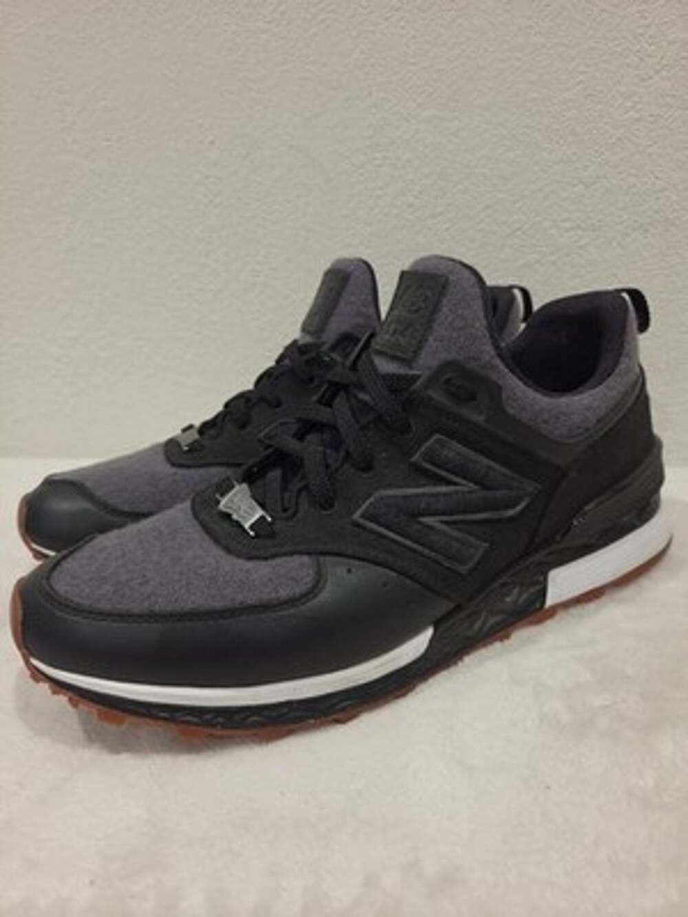Limited Edition New Era x New Balance 574 Sport Black Gray Gum Men's 13D Shoes